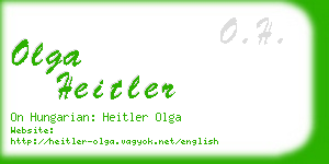 olga heitler business card
